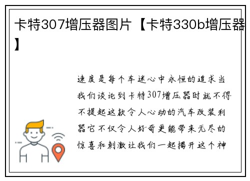 卡特307增压器图片【卡特330b增压器】